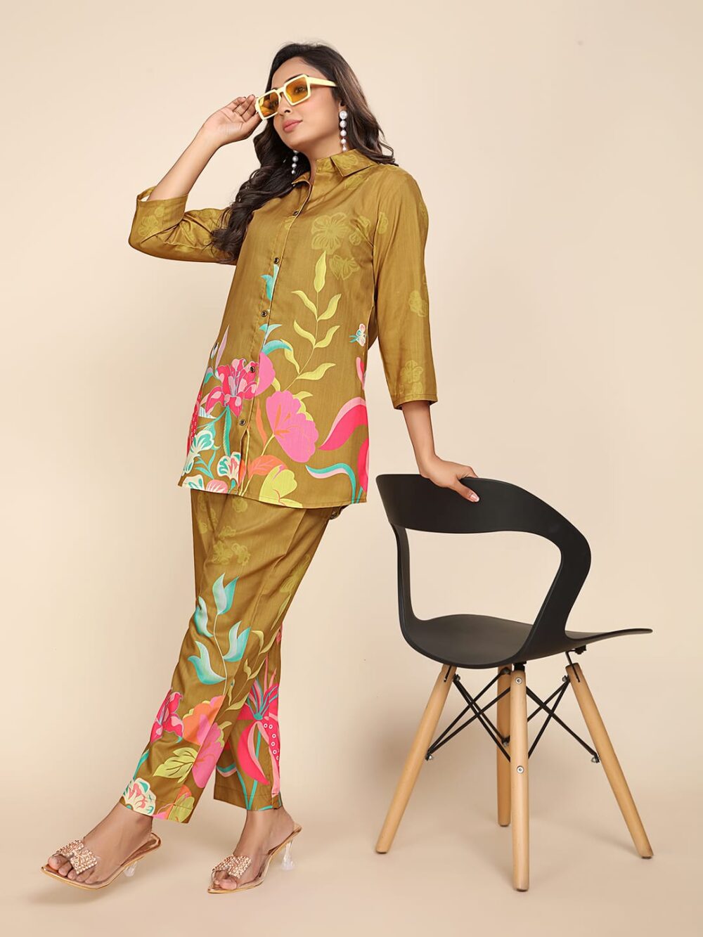 Olive Bloom Co-ord Set - Image 4
